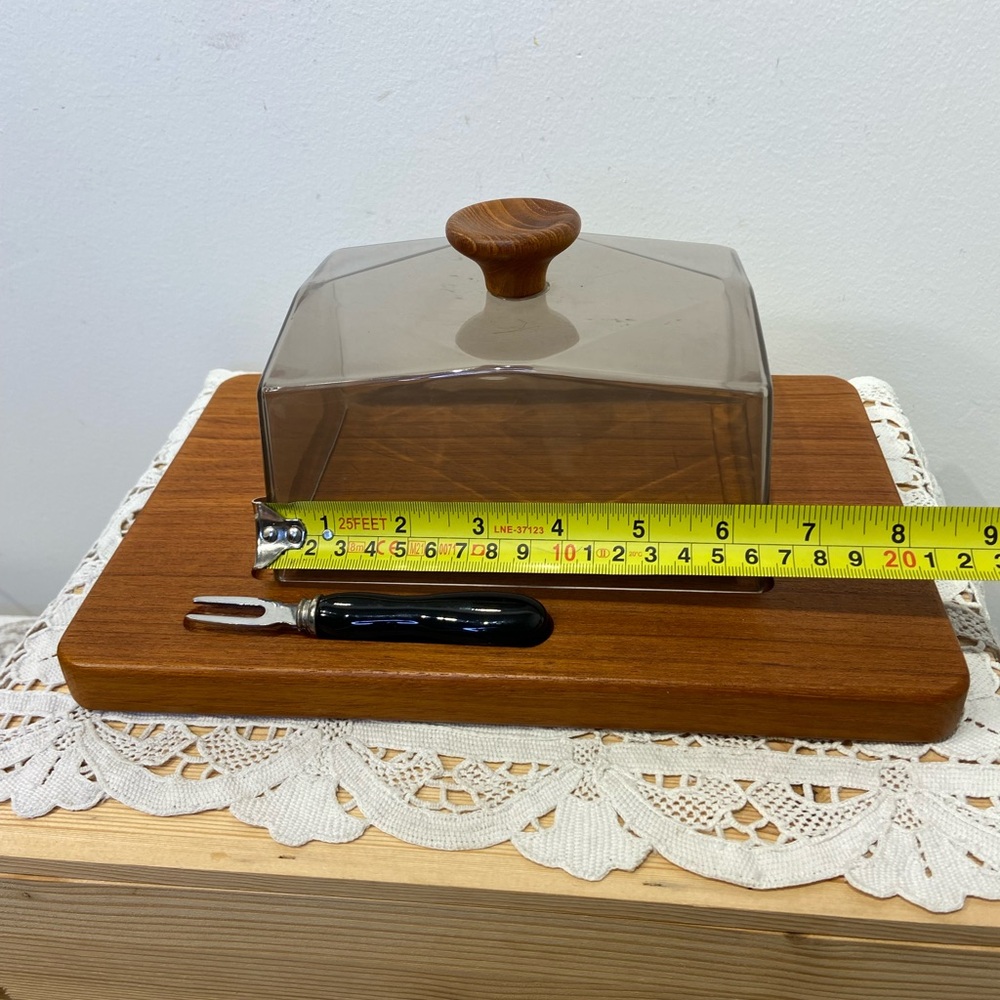 Danish Teak Wood Cheese Dome - Picture 8 of 9